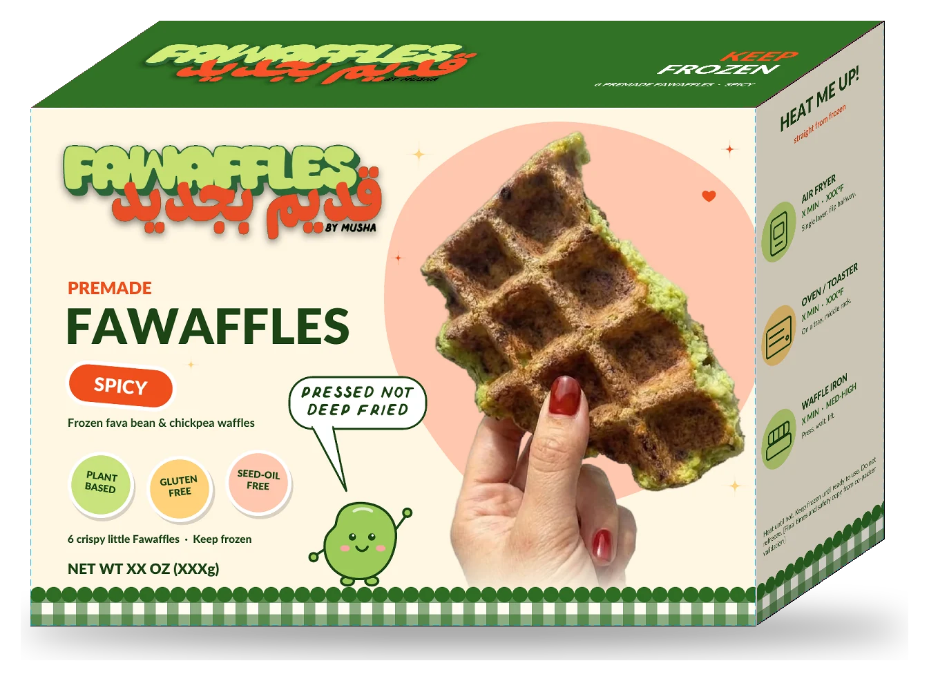 Premade Fawaffles box, spicy